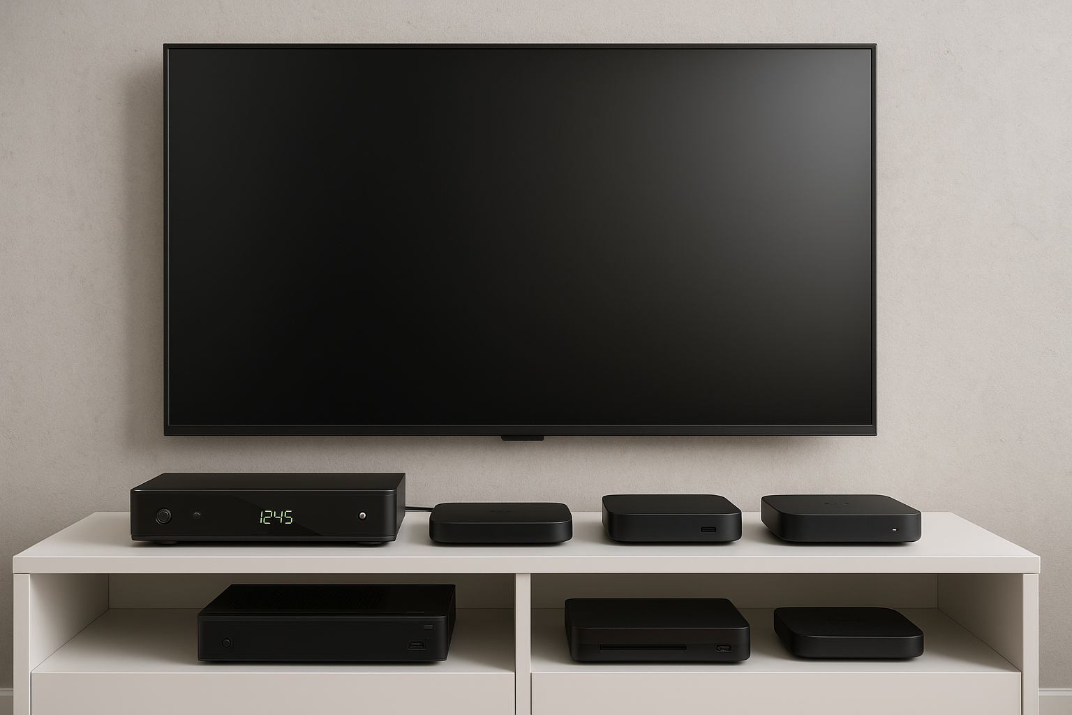 make image with showing tv and recivers 